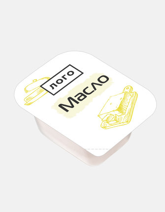 Portioned Butter in dip-pot with client logo - Pomodoro