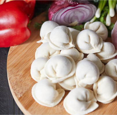 Купить пельмени курино-говяжьи оптом Украина - Pomodoro Brand
