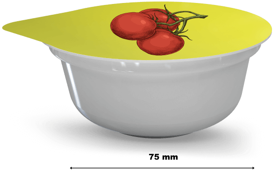 Порційні соуси 40 г, кругли стаканчики з логотипом - Pomodoro Brand